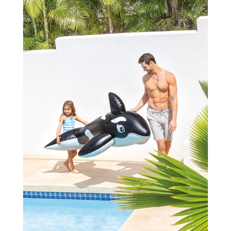Orca Whale Ride-On Inflatable Pool Float