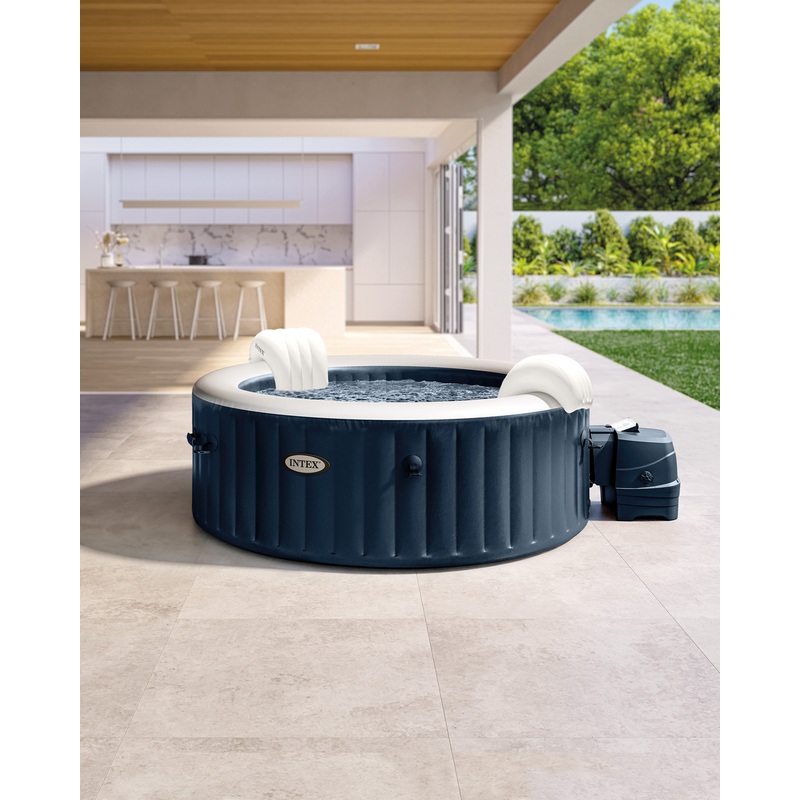 PureSpa Plus Bubble Inflatable Hot Tub Set - 4 Person