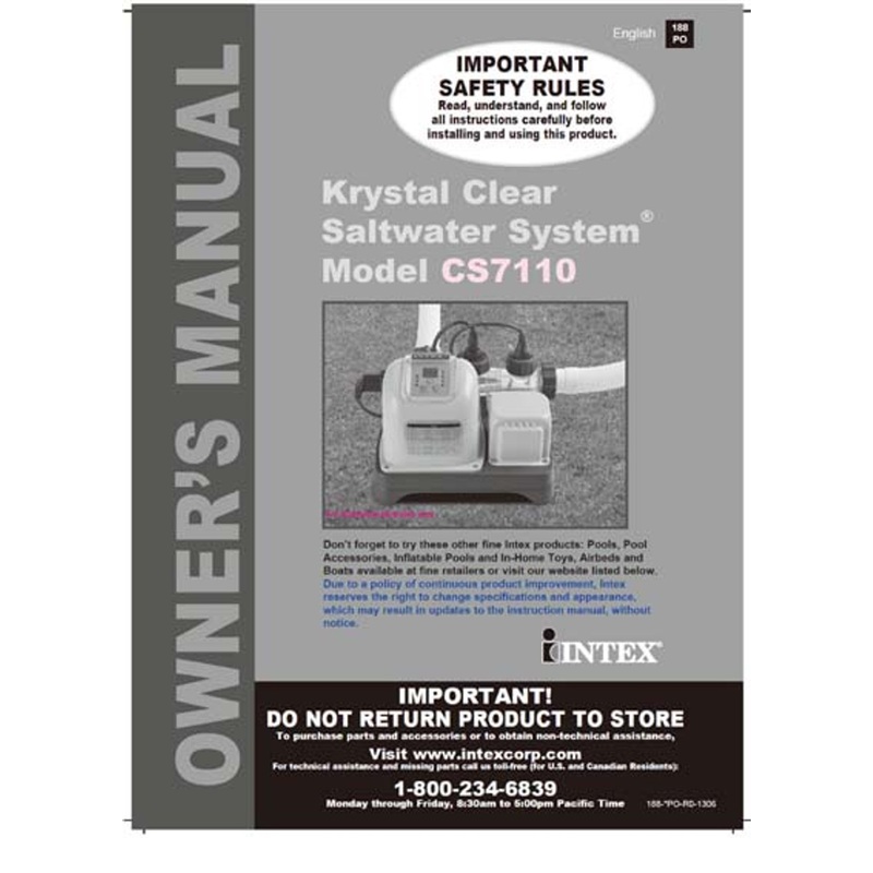 11659, #188po Manual For 54605 (Discontinued)