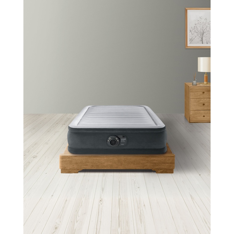 Dura-Beam Deluxe Comfort-Plush Air Mattress 13" Twin w/ Built-In Electric Pump