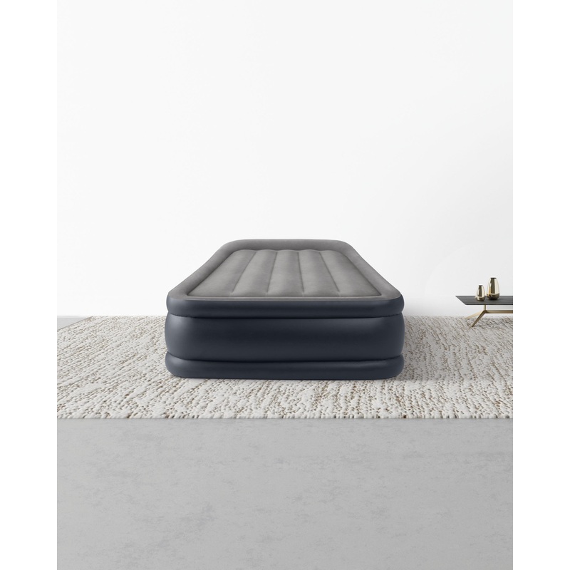 Dura-Beam Plus Deluxe Pillow Rest Air Mattress 16.5" Twin w/ Built-In Electric Pump