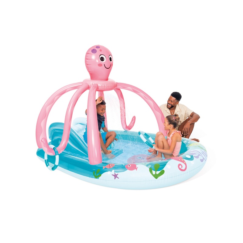 Friendly Octopus Inflatable Play Center w/ Slide